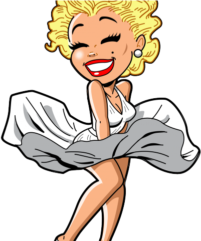 Kiss Clipart Marilyn Monroe - Marilyn Monroe Caricature Drawing (640x480)