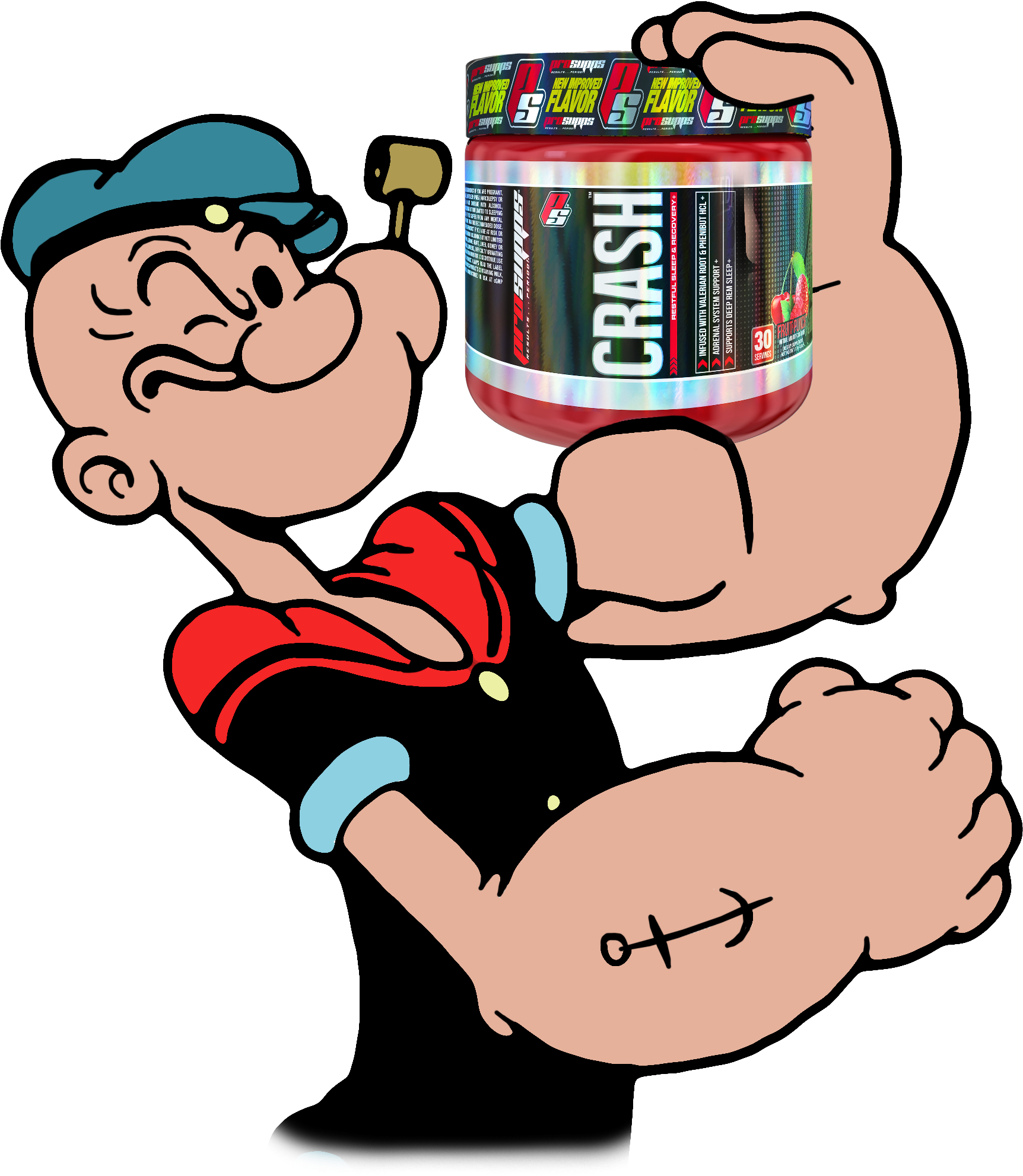 Popeye, More Like Shuteye - Bote Espinacas Popeye (1920x2119)