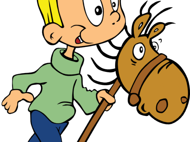 Horse Clipart Boy - Cartoon Boy Running (640x480)