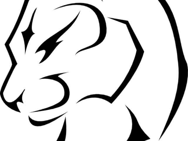 Panther Clipart Black And White - Animal Drawing Black Panther (640x480)