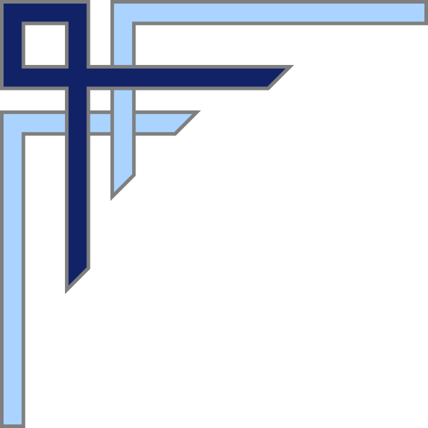 Blue Corner Border Clipart - Corner Border Png Clipart (600x600)