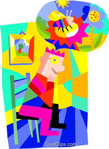 Person Thinking Of Bumble Bee And Flower Royalty Free - Person Thinking Of Bumble Bee And Flower Royalty Free (351x480)