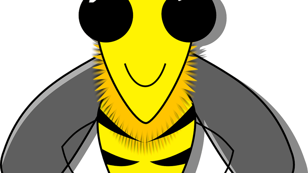 Queen Bee Clip Art - Gambar Ratu Lebah Kartun (1067x600)