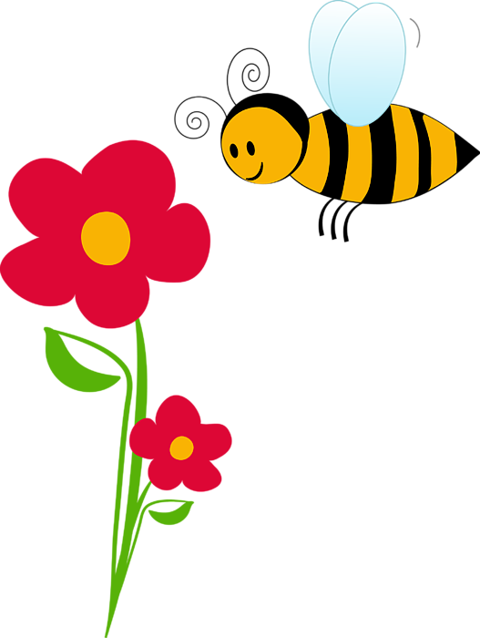 Bleed Area May Not Be Visible - Flower And Bee Drawing (527x700)