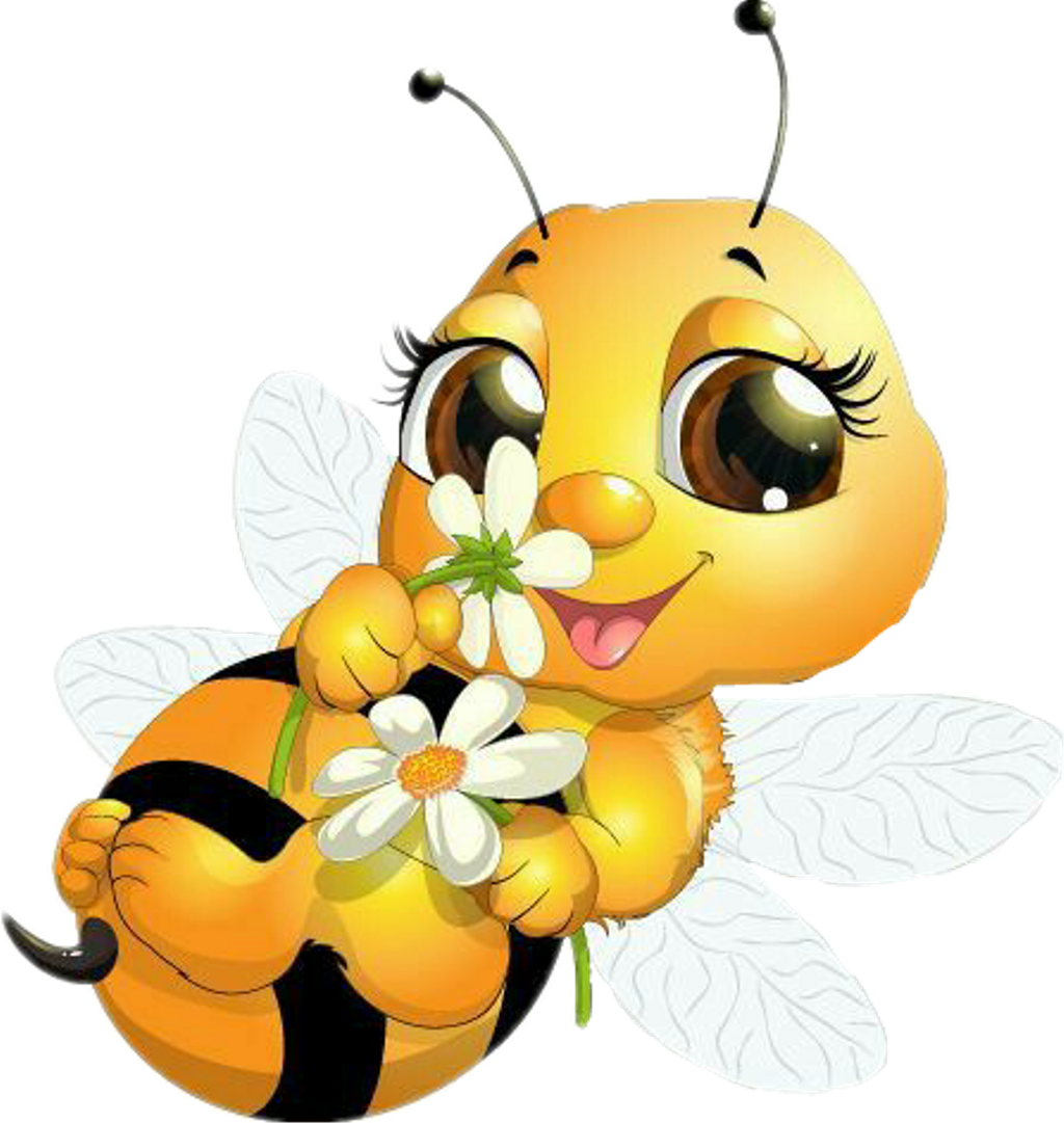 Scbee Sticker - Baby Honey Bee Cartoon (1024x1081)