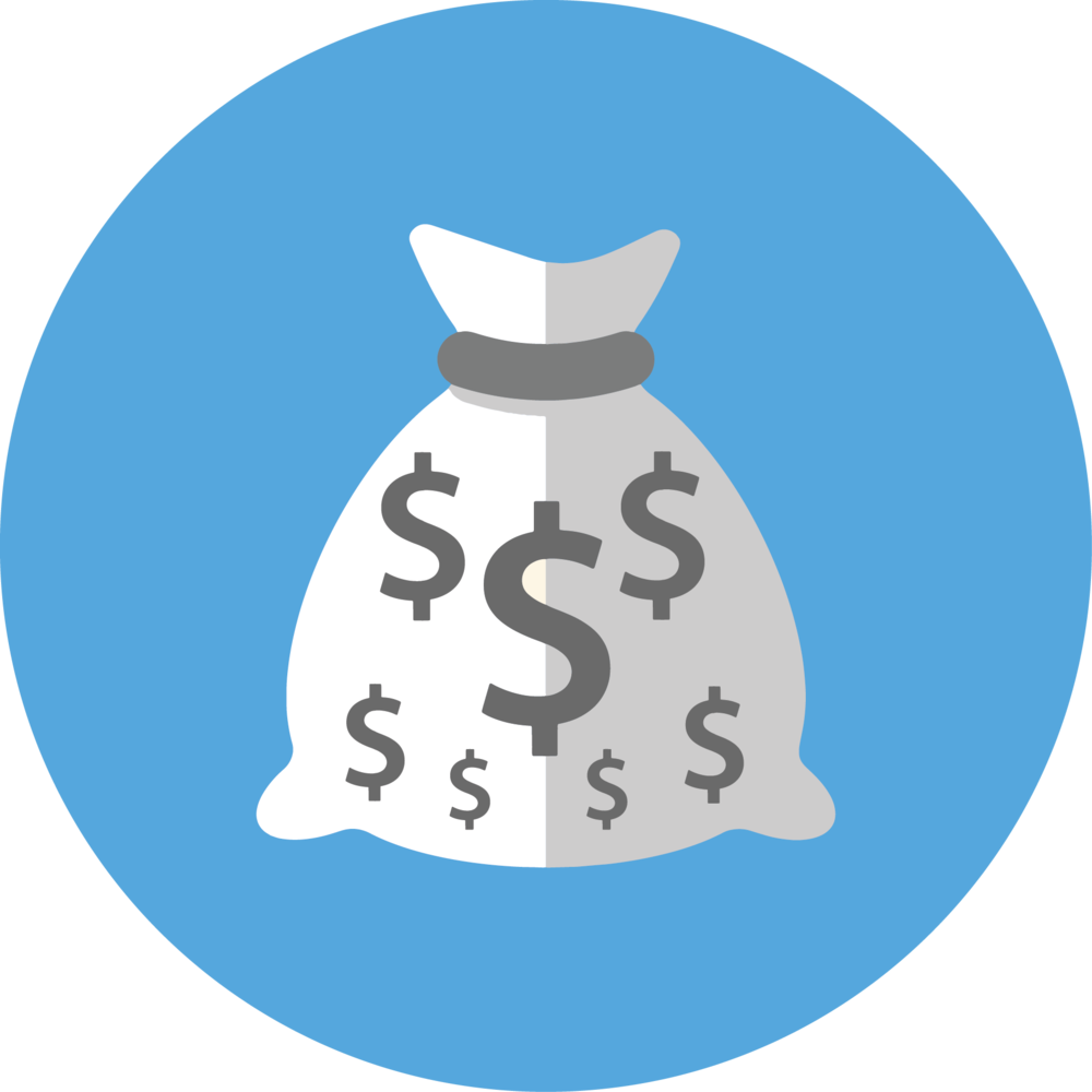 More Money Blue - Illustration (1000x1000)