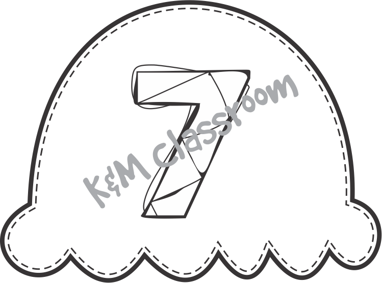 Numbers 1-10 Practice - Line Art (749x555)