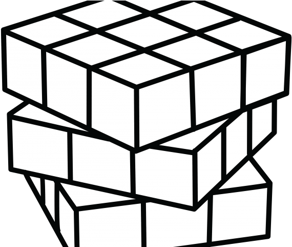Cube Clipart Coloring Page - Rubiks Cube Coloring Pages (640x480)