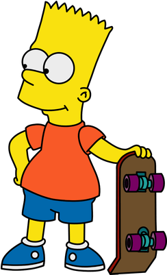 Bart Simpson Skateboard Transparent Png Stickpng - Bart Simpson O Gas (400x400)