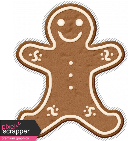 Winter Day Gingerbread Man Cookie Graphic By Jessica - Gingerbread (456x456)
