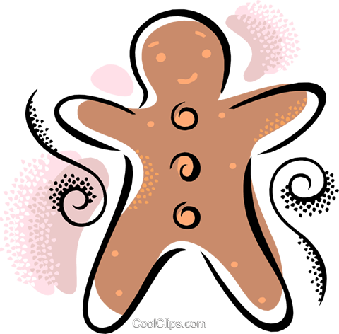 Gingerbread Cookie Royalty Free Vector Clip Art Illustration - Lebkuchen Clipart (480x472)