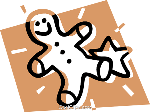 Gingerbread Cookies Royalty Free Vector Clip Art Illustration - Gingerbread Cookies Royalty Free Vector Clip Art Illustration (480x358)