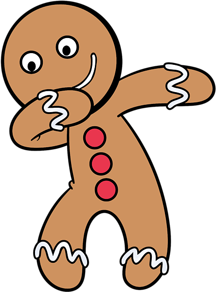 Christmas Cookie For The - Dabbing Gingerbread Man (583x700)