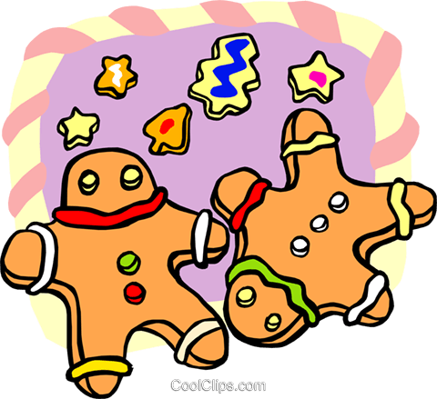 Gingerbread Men Royalty Free Vector Clip Art Illustration - Gingerbread Men Royalty Free Vector Clip Art Illustration (480x439)
