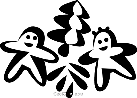 Gingerbread Cookie Royalty Free Vector Clip Art Illustration - Gingerbread Cookie Royalty Free Vector Clip Art Illustration (480x346)