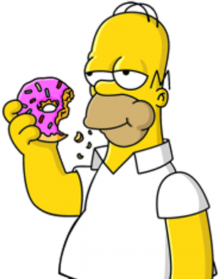Homer Simpson - Homer Simpson And Donut (400x400)