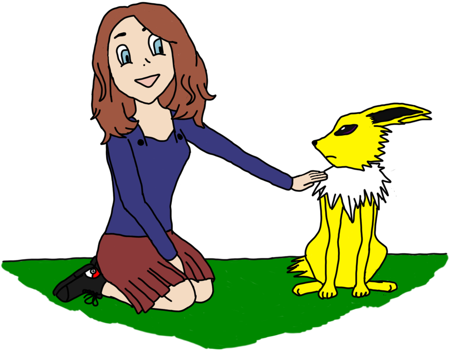 Petting Jolteon By Thedullohan Petting Jolteon By Thedullohan - Cartoon (1024x826)