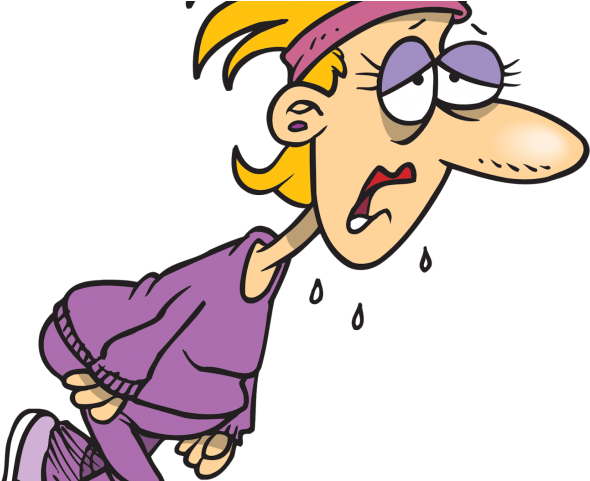 Tired Clipart Running Man - Fat Girl Running Cartoon (640x480)