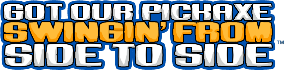 Got Our Pickaxe Swingin' From Side To - Club Penguin (1133x304)