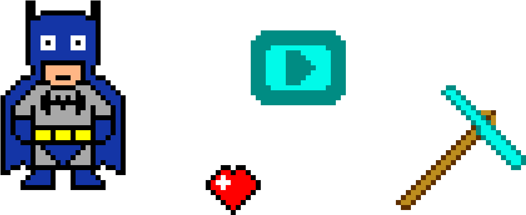 Batman, Youtube, And Horrible Pickaxe - Batman Pixelated (1070x470)