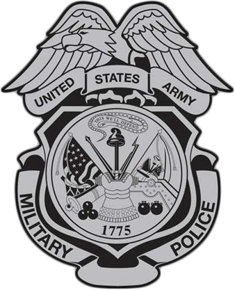 Military Police Car Emblem - Department Of The Army (338x417)