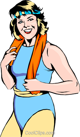 Woman After Workout Royalty Free Vector Clip Art Illustration - Cartoon (282x480)