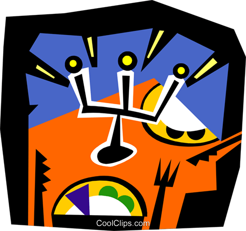 Dinner Setting Royalty Free Vector Clip Art Illustration - Dinner Setting Royalty Free Vector Clip Art Illustration (480x450)