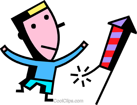 Feuerwerk Und Knallkörper Vektor Clipart Bild - Feuerwerk Und Knallkörper Vektor Clipart Bild (480x368)