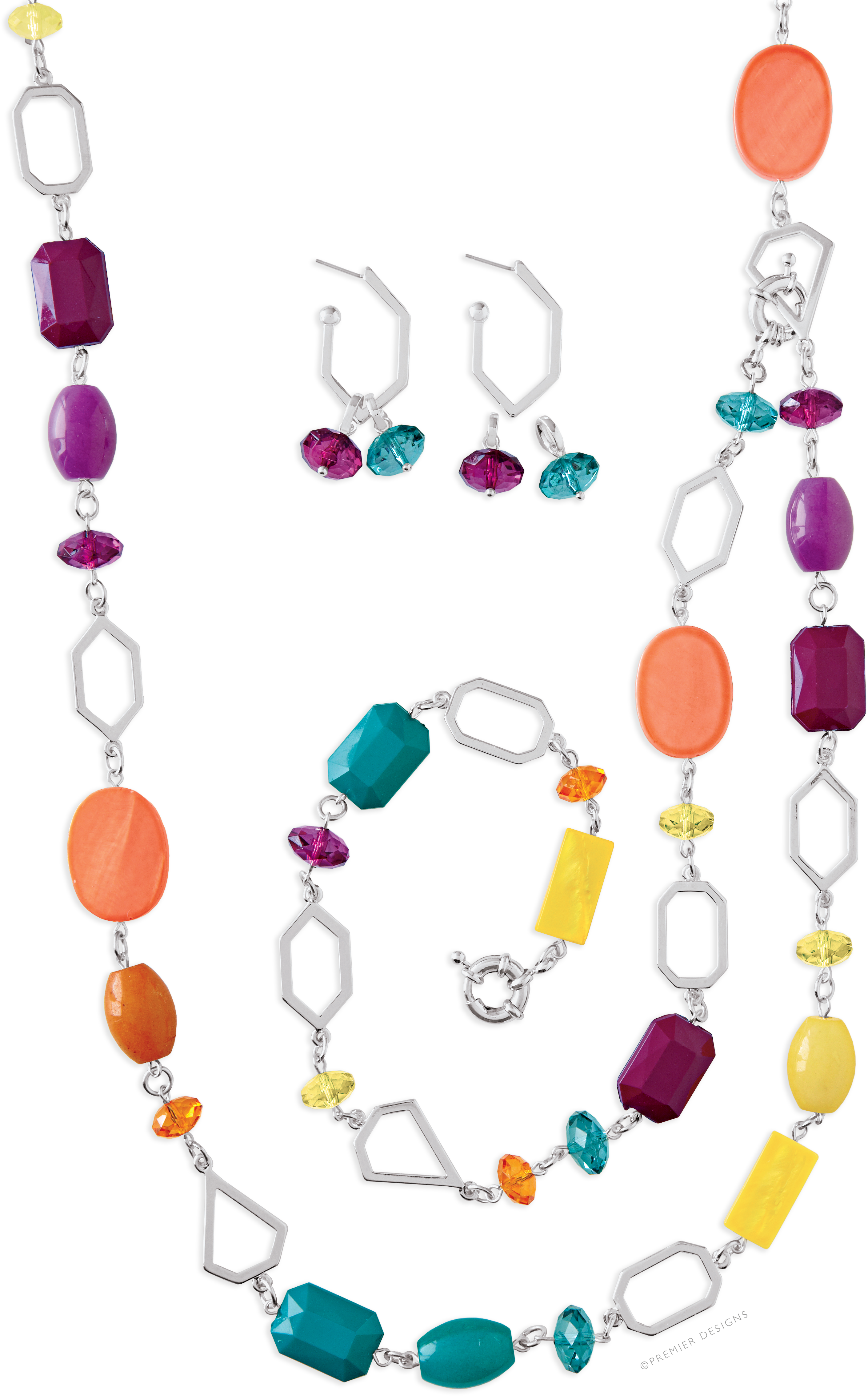 True Colors Necklace And Earrings Rebekah Snider - Bead (2985x4638)