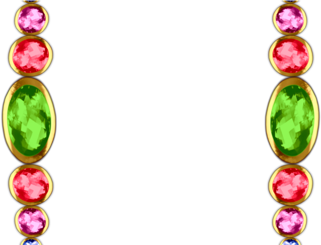 Jewelry Clipart Frame - Gemstones Frame Png Transparent (640x480)