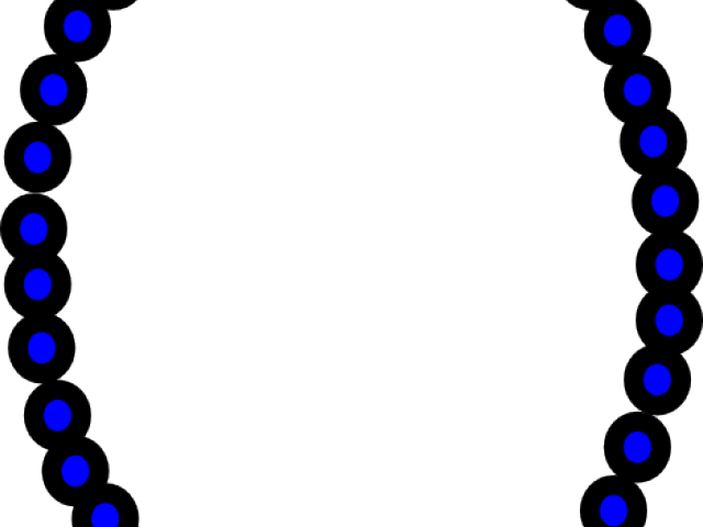 Jewellery Clipart Blue Necklace - Beaded Necklace Image Png Clipart (640x480)
