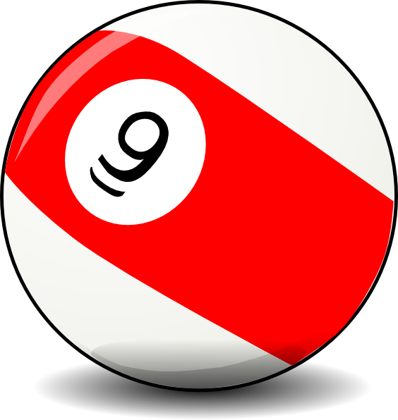 Ball Red Clip Art At Clkercom Vector Online Royalty - Bola 9 Da Sinuca (564x596)