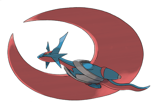 Alpha Sapphire And Omega Ruby - Mega Salamence Shiny (636x462)