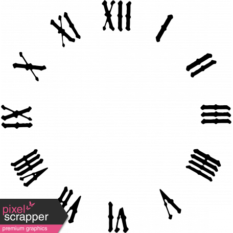 Clock Makers Brush - Roman Numerals On A Clock (456x456)