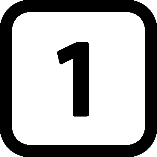 Numbers 1 Icon - 1 Icon (512x512)