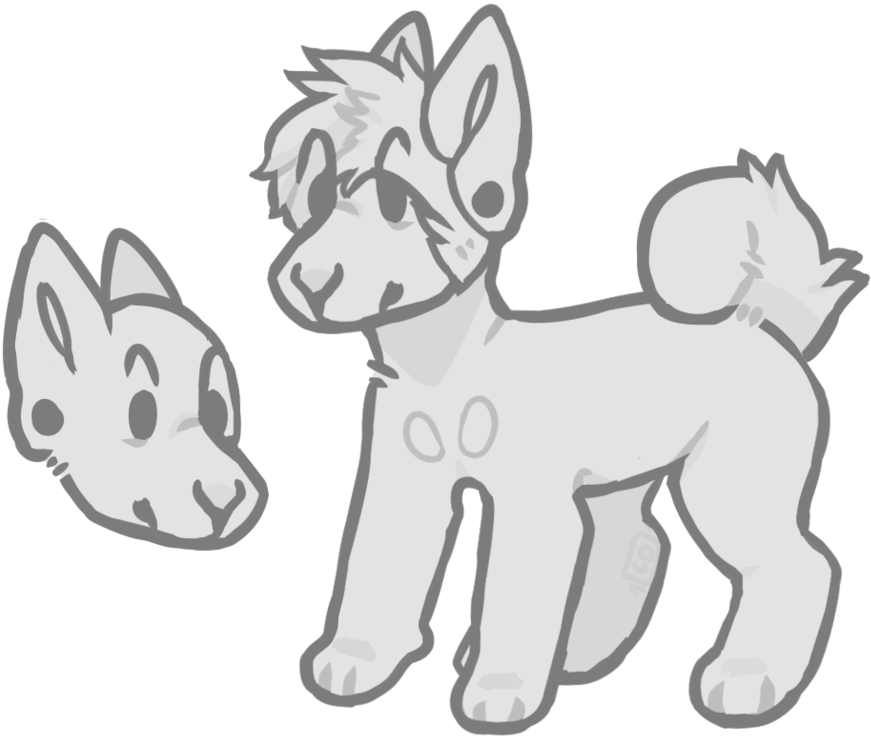 F U Emo Dog Lines By Cvckold - Bases F2u (900x756)