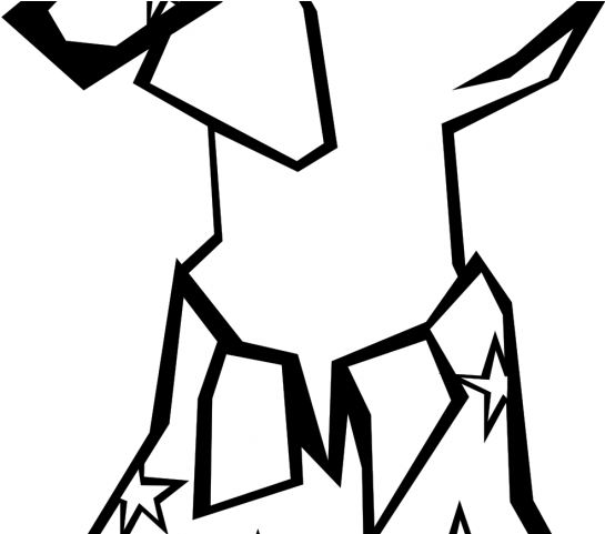 Drawing Clipart Dog - Simple Straight Line Drawing (640x480)