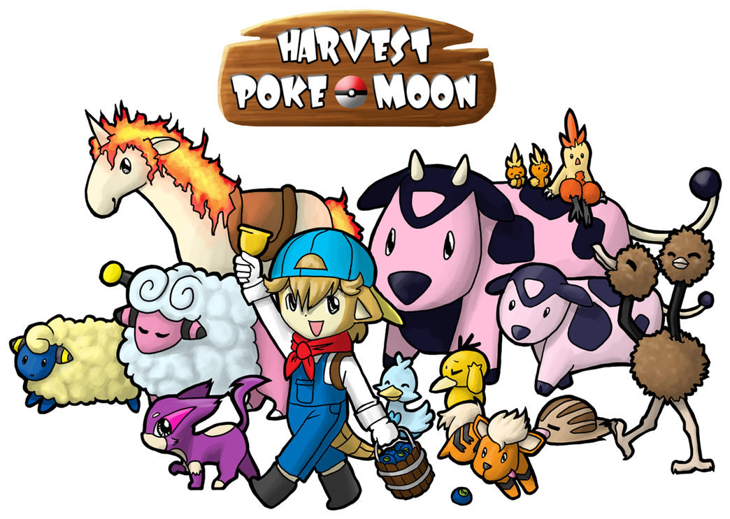 Harvest Pokemoon By K Times Two - Harvest Moon Pokemon (1047x763)