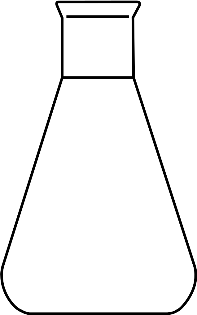 File - Erlenmeyer-flask - Svg - Erlenmeyerkolben Png (651x1023)