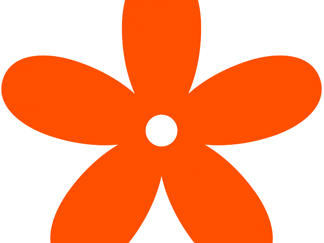 Orange Flower Clipart Carton - Clip Art (640x480)