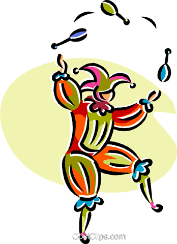 Court Jester Royalty Free Vector Clip Art Illustration - Jester (348x480)