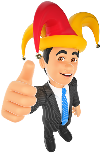 3d Businessman With A April Fools Hat - Stock Photography (423x550)
