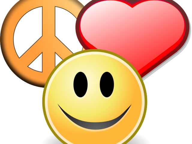 Symbol Clipart Christmas - Peace Love Smiley Symbol (640x480)