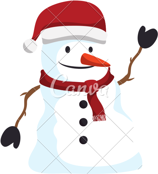 Snowman Smiling Christmas Symbol Vector Icon Illustration - Snowman (800x800)