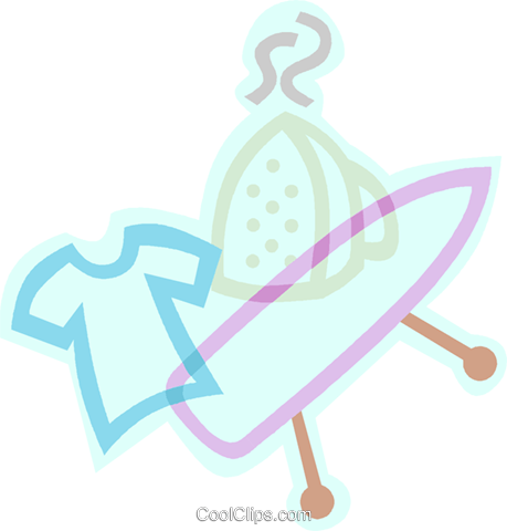 Ironing Board, Iron Clothes Royalty Free Vector Clip - Ironing Board, Iron Clothes Royalty Free Vector Clip (459x480)