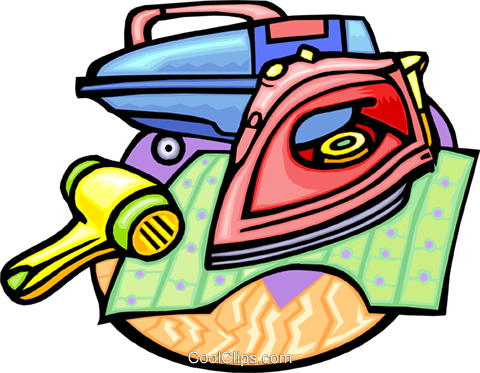 Iron And Household Tools Royalty Free Vector Clip Art - Iron And Household Tools Royalty Free Vector Clip Art (480x373)