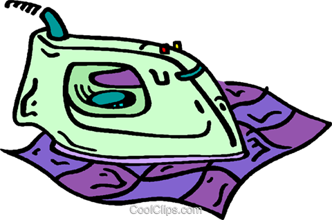 Electric Iron Royalty Free Vector Clip Art Illustration - Electric Iron Royalty Free Vector Clip Art Illustration (480x319)