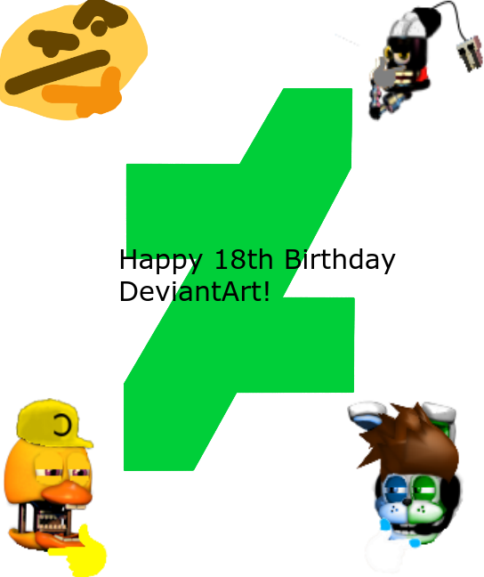 Happy 18th Birthday Deviantart By Chicswag - Cartoon (544x648)