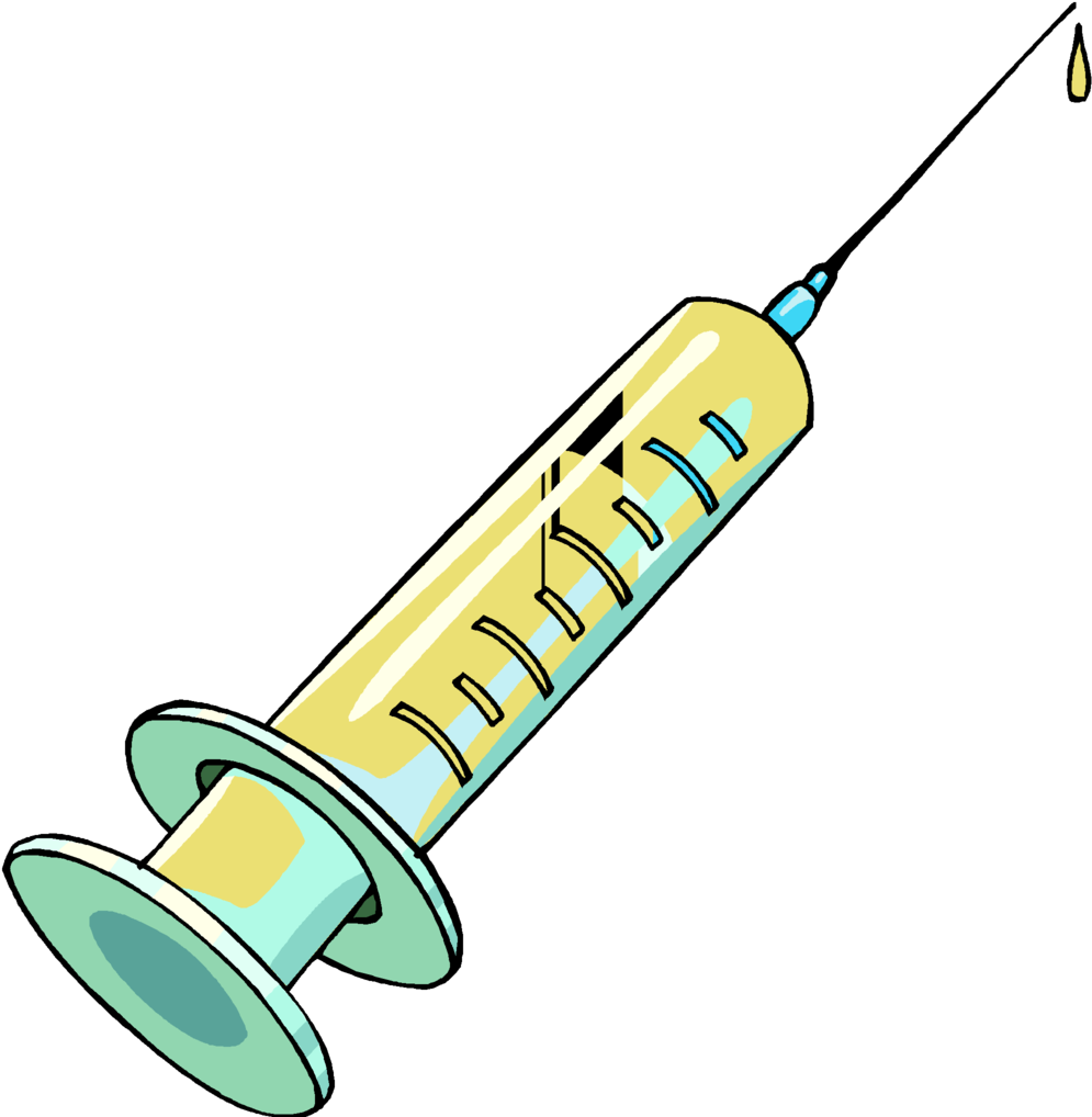 Hypodermic Medicine Clip Art Ⓒ - Cartoon Picture For Syringe (1006x1024)