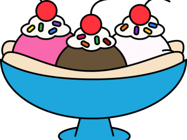 Ice Cream Clipart Vendor - Banana Split Clip Art (640x480)